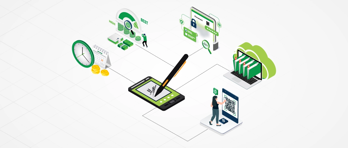 Electronic document signing with added security